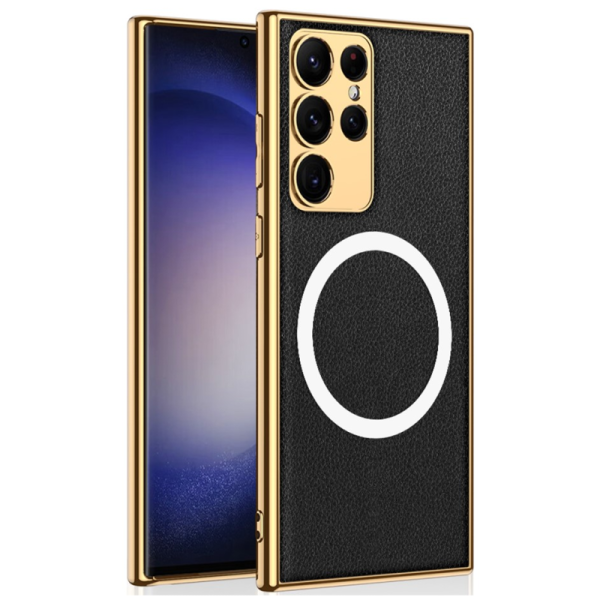 „GKK“ Luxury korpuss - melns (Galaxy S23 Ultra)