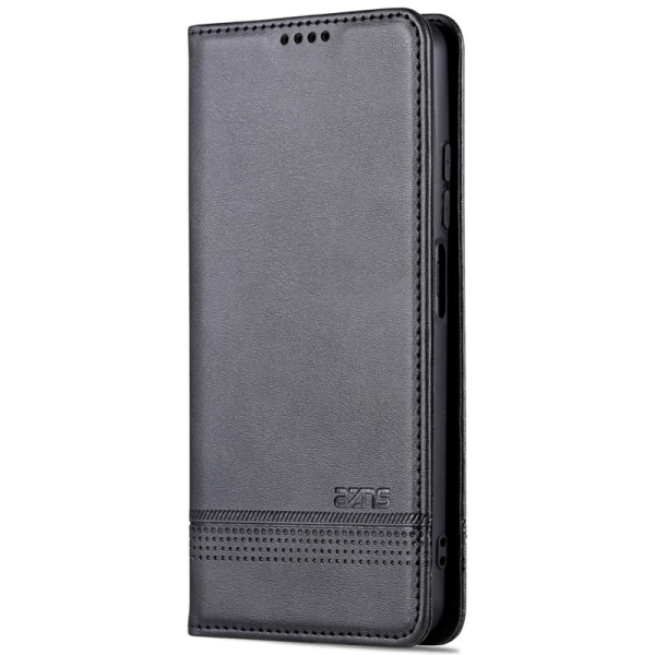 "AZNS" Retro atvērams maciņš - melns (Redmi Note 12 Pro+)