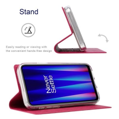 OnePlus Nord CE 2 „Vili“ atvērams rozs ādas maciņš | Vacins.lv