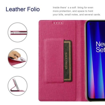 OnePlus Nord CE 2 „Vili“ atvērams rozs ādas maciņš | Vacins.lv