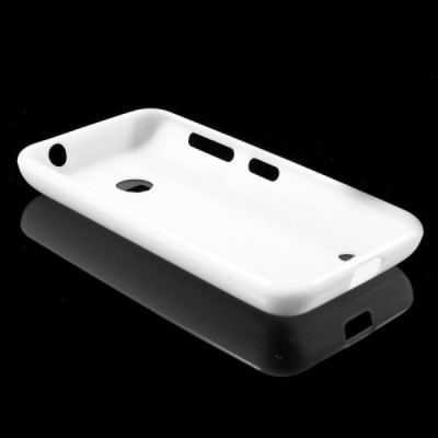 Nokia Lumia 530 (520 DS) „Jelly Case“ balts cieta silikona (TPU) futrālis / Vacins.lv