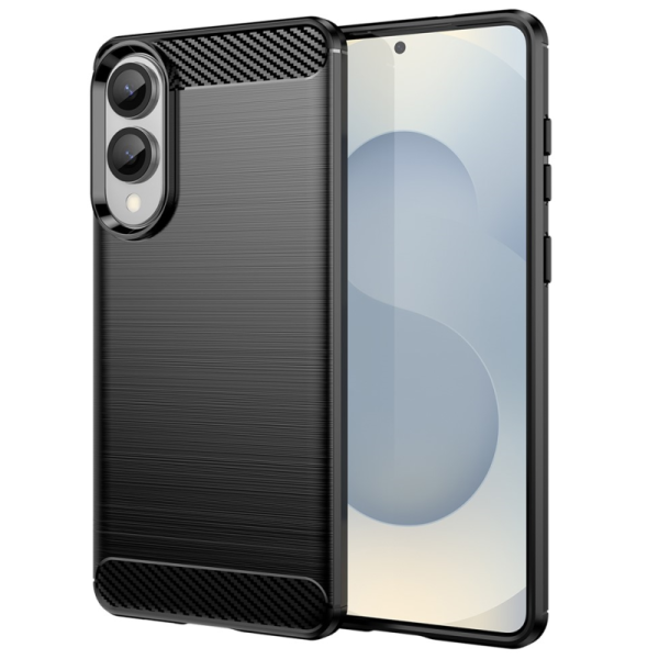 "AILES" Carbon cieta silikona (TPU) apvalks - melns (Galaxy S25 Edge)