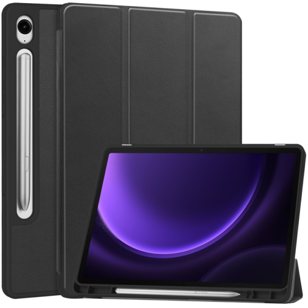 "Stylus" atvēramais maciņš - melns (Galaxy Tab S9 11" / S9 FE 5G / S10 FE / S10 Lite)