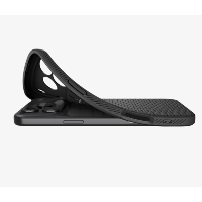Apple iPhone 17 Pro Max "Spigen" Liquid Air melns cieta silikona apvalks | vacins.lv