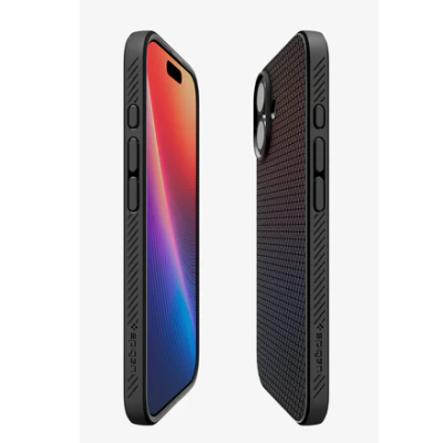 Apple iPhone 17 "Spigen" Liquid Air melns cieta silikona apvalks | vacins.lv