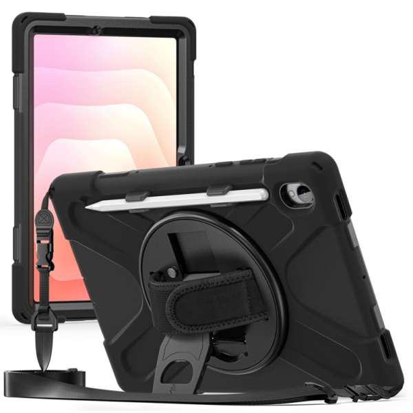 Pastiprinātas aizsardzības (360°) apvalks - melns (Galaxy Tab S11)