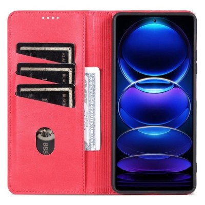 Xiaomi Redmi Note 12 Pro+ "AZNS" Retro sarkans atvērams maciņš, maks | Vacins.lv