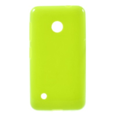 Nokia Lumia 530 (520 DS) Jelly Case zaļš cieta silikona (TPU) futrālis / Vacins.lv