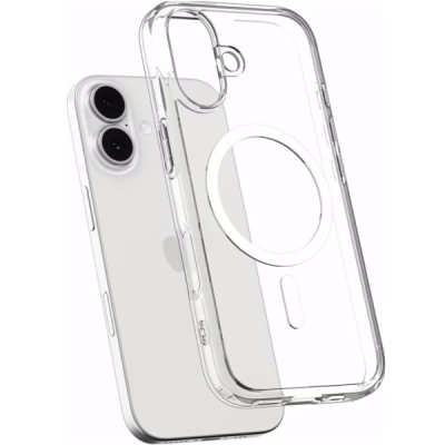 Apple iPhone 17 "Spigen" Ultra MagFit dzidrs, caurspīdīgs cieta silikona apvalks | vacins.lv