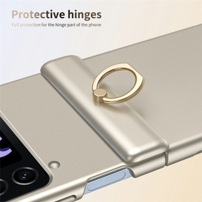 Samsung Galaxy Z Flip3 (F711) „Ring“ plastmasas zelta apvalks | vacins.lv