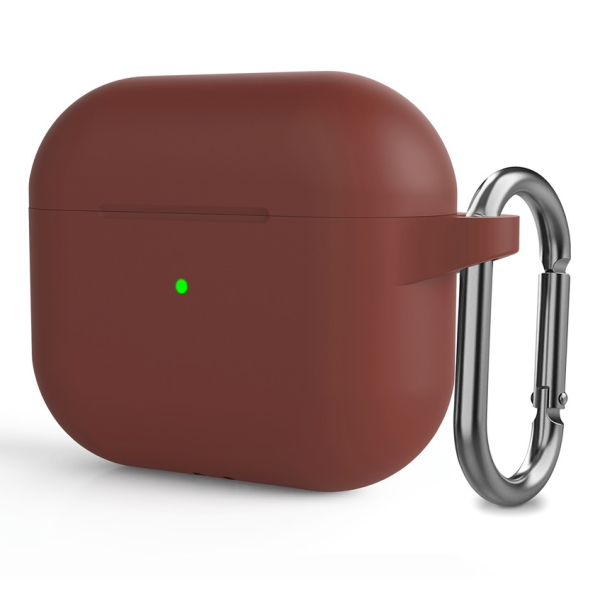 "Carabiner" Silikoninis ausinių dėklas - bordo (AirPods 3)