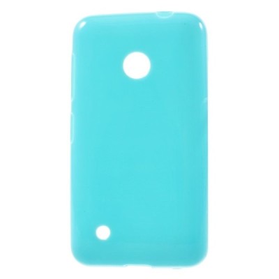 Nokia Lumia 530 (530 DS) mėlynas kieto silikono (TPU) dėklas - nugarėlė / Priedai.lt