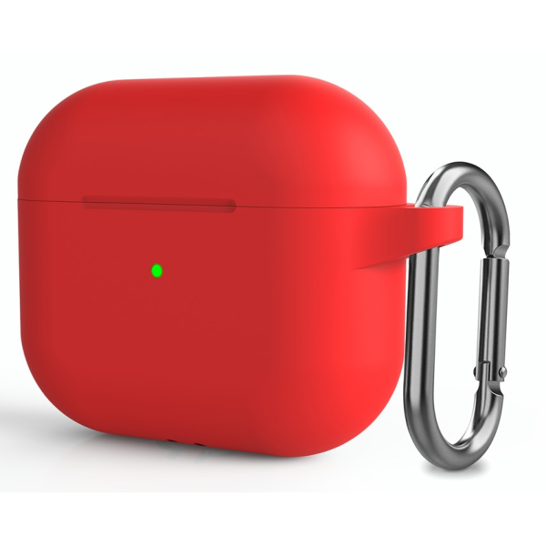 "Carabiner" Silikona maciņš austiņām - sarkans (AirPods 3)