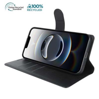 „Eco“ atverčiamas dėklas, knygutė - juodas (iPhone 17e / 16e)