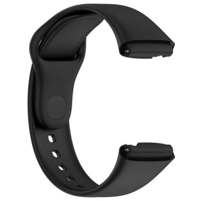 Išmaniojo laikrodžio Xiaomi Redmi Watch 3 Lite / Watch 3 Active kieto silikono (TPU) juoda apyrankė | Priedai.lt