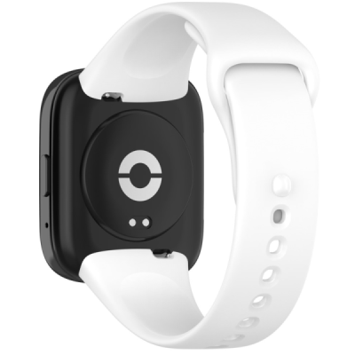 Išmaniojo laikrodžio Xiaomi Redmi Watch 3 Lite / Watch 3 Active kieto silikono (TPU) balta apyrankė | Priedai.lt