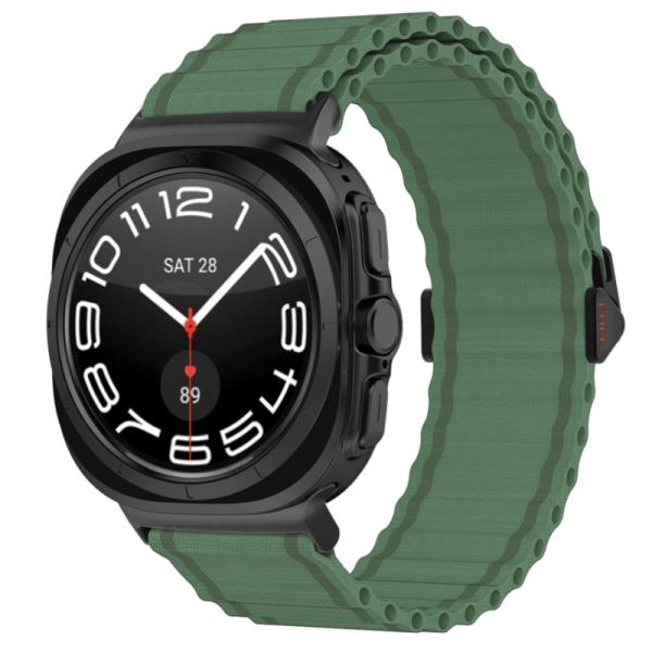 „KALEBOL“ viedpulksteņa auduma aproce - zaļš (Galaxy Watch Ultra 47mm)