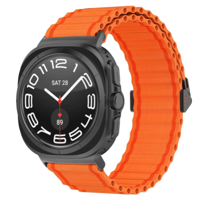 "KALEBOL" viedpulkstenis Samsung Galaxy Watch Ultra 47mm auduma oranžs aproce | Priedai.lt