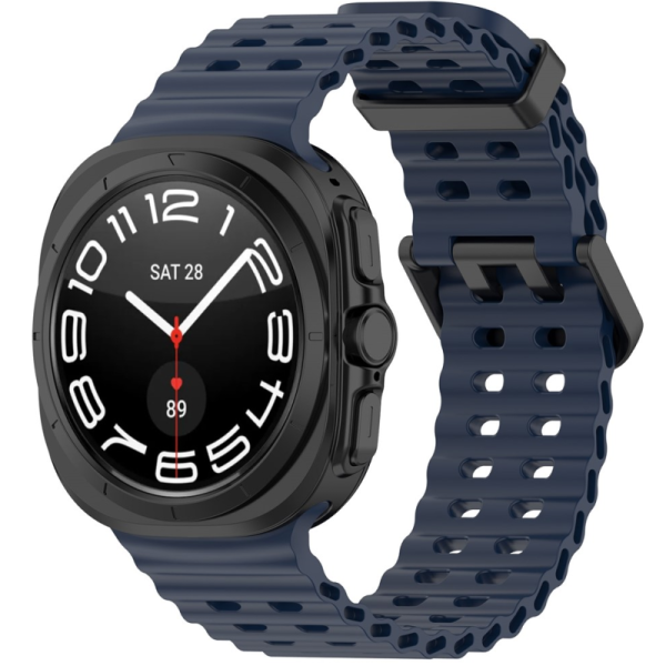 Išmaniojo laikrodžio kieto silikono (TPU) apyrankė - tamsiai mėlyna (Galaxy Watch Ultra 47mm)