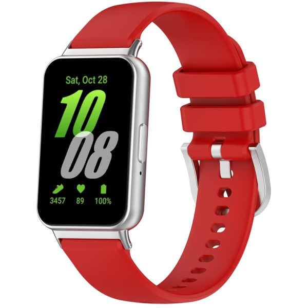 Viedā pulksteņa cietā silikona (TPU) siksniņa - sarkans (Samsung Galaxy Fit3)