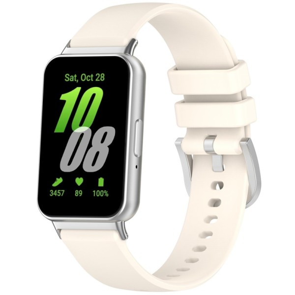 Išmaniojo laikrodžio kieto silikono (TPU) apyrankė - smėlio spalvos (Samsung Galaxy Fit3)