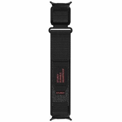 "Strap" išmaniojo laikrodžio Samsung Galaxy Watch Ultra 47mm medžiaginė juoda apyrankė | Priedai.lt