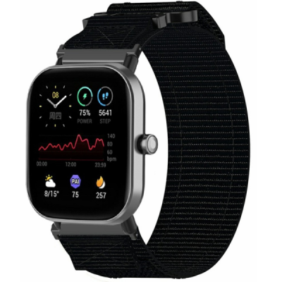 "Strap" viedpulkstenis Samsung Galaxy Watch FE 40mm / Watch7 44mm / 40mm Loop auduma melna aproce | Priedai.lt