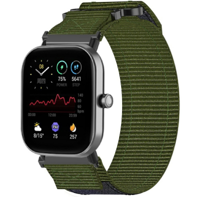 "Strap" išmaniojo laikrodžio Samsung Galaxy Watch FE 40mm / Watch7 44mm / 40mm Loop medžiaginė žalia apyrankė | Priedai.lt