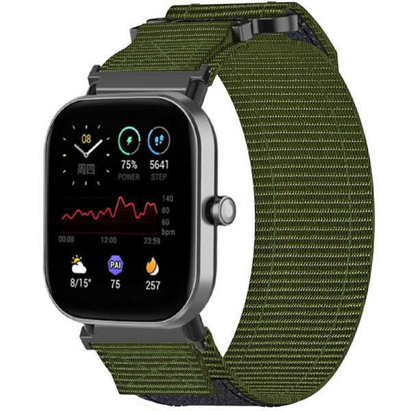 „Strap“ išmaniojo laikrodžio medžiaginė apyrankė - žalia (Galaxy Watch FE 40mm / Watch7 44mm / 40mm Loop)