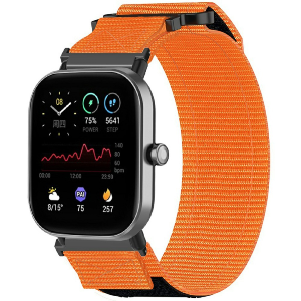 „Strap“ viedpulksteņa auduma aproce - oranžs (Galaxy Watch FE 40mm / Watch7 44mm / 40mm Loop)