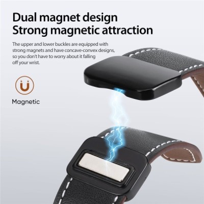 „DUX DUCIS“ Leather išmaniojo laikrodžio Samsung Galaxy Watch Ultra 47mm odinė juoda apyrankė | Priedai.lt