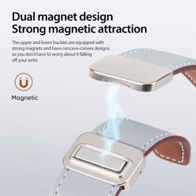 „DUX DUCIS“ Leather išmaniojo laikrodžio Samsung Galaxy Watch Ultra 47mm odinė pilka apyrankė | Priedai.lt