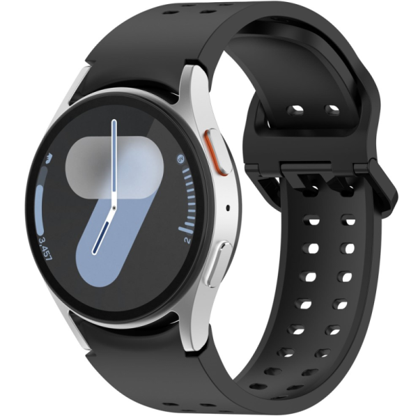 Viedā pulksteņa cietā silikona (TPU) siksniņa - melns (Galaxy Watch7 44mm / FE 40mm)