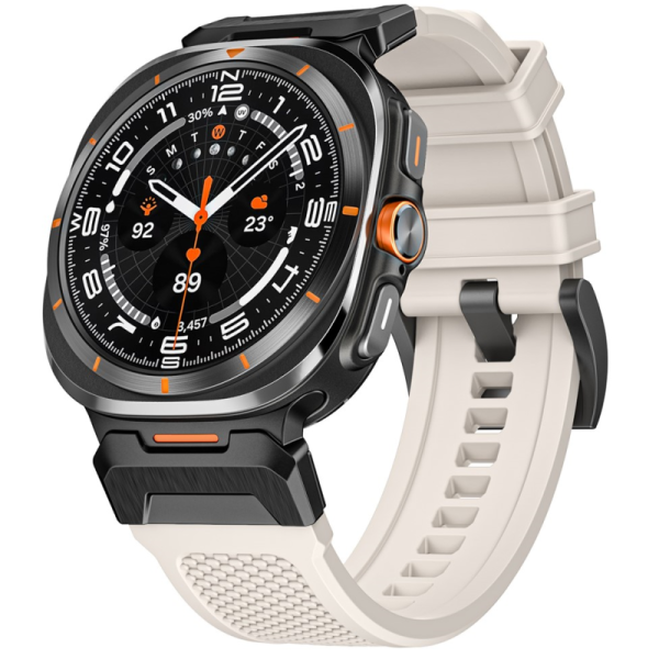 "LEMONDA" Viedā pulksteņa cietā silikona (TPU) siksniņa - smilšains (Galaxy Watch Ultra 47mm)