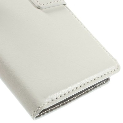 Nokia Lumia 730 (735) atvēramais balts ādas futrālis - maciņš / Vacins.lv