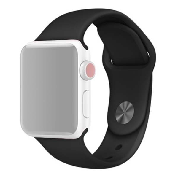 "Strap" Išmaniojo laikrodžio kieto silikono (TPU) apyrankė - juoda (Apple Watch Ultra 3 2 1 49mm / Series 11 10 46mm / 9 8 7