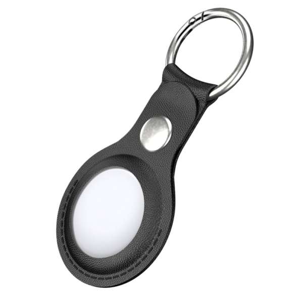 "Leather" daiktų ieškiklio dėklas - juodas (Apple AirTag)