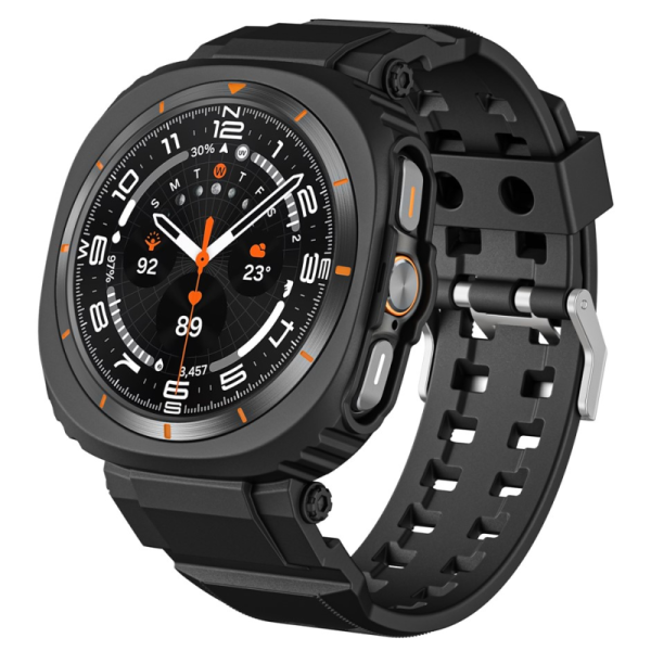 "Biaoge" Viedā pulksteņa cietā silikona (TPU) siksniņa - melns (Galaxy Watch Ultra 47mm)