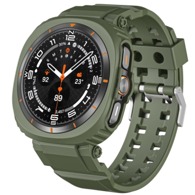 "Biaoge" Išmaniojo laikrodžio Samsung Galaxy Watch Ultra 47mm kieto silikono (TPU) žalia apyrankė | Priedai.lt