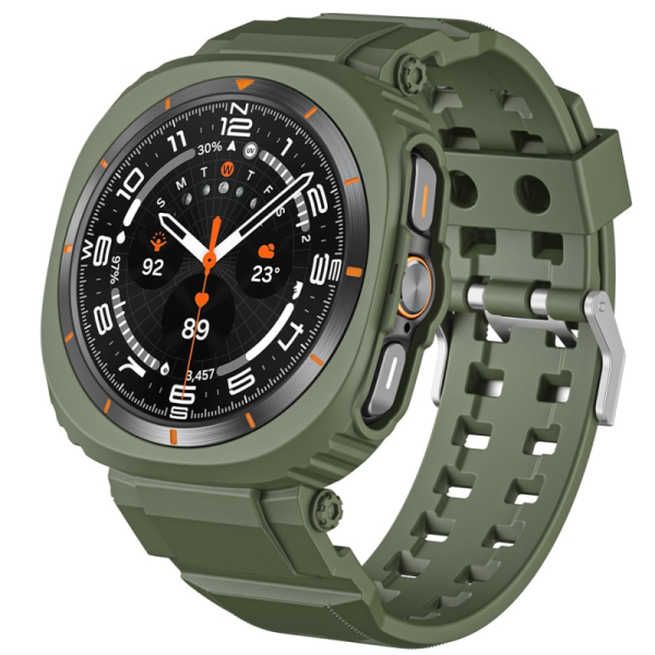 "Biaoge" Viedā pulksteņa cietā silikona (TPU) siksniņa - zaļš (Galaxy Watch Ultra 47mm)