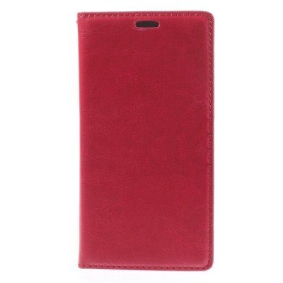 Nokia Lumia 730 (735) atvēramais sarkans ādas futrālis - maciņš / Vacins.lv