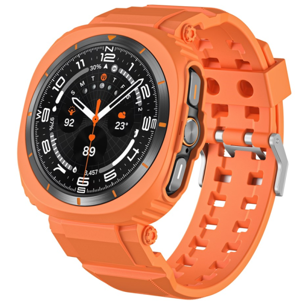 "Biaoge" Viedā pulksteņa cietā silikona (TPU) siksniņa - oranžs (Galaxy Watch Ultra 47mm)