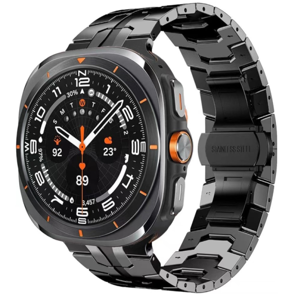 Viedpulksteņa metāla aproce - melna (Galaxy Watch Ultra 47mm)