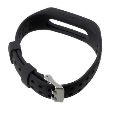 Viedā pulksteņa Xiaomi Mi Smart Band 4 / Mi Band 3 cietā silikona (TPU) siksniņa - melns | Vacins.lv