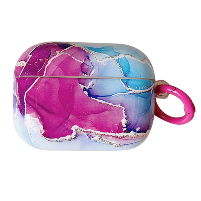 "Marble" AirPods Pro 2 plastmasas austiņu maciņš, violets | Vacins.lv