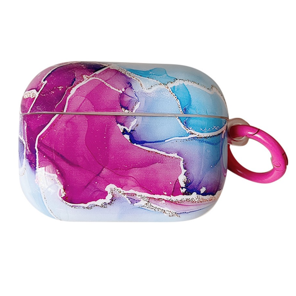 "Marble" Plastmasas austiņu korpuss - violets (AirPods Pro 2)