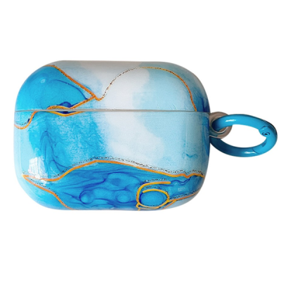 "Marble" AirPods Pro 2 plastikinis mėlynas ausinių dėklas | Priedai.LT