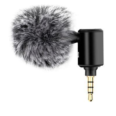 "PULUZ" Mini stereo mikrofons - melns (3,5 mm) | Vacins.lv