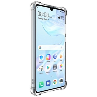 Huawei P30 "Imak" pastiprinātas aizsardzības cieta silikona (TPU) dzidrs (caurspīdīgs) vāciņš | Vacins.lv