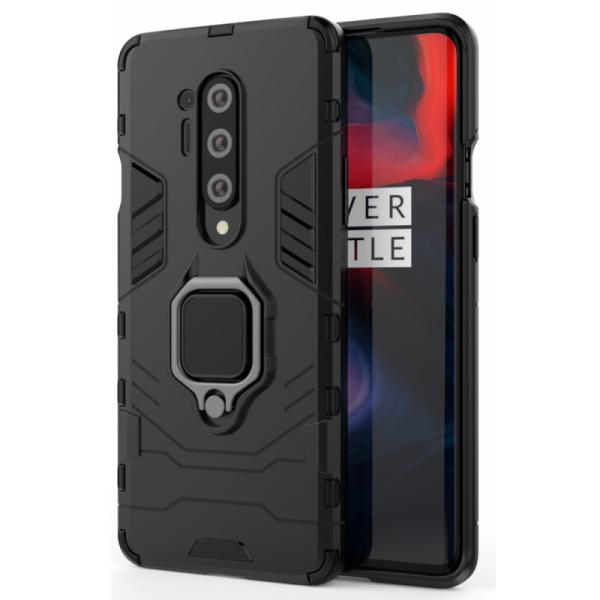 "Mozhi" Kickstand pastiprinātas aizsardzības apvalks - melns (OnePlus 8 Pro)